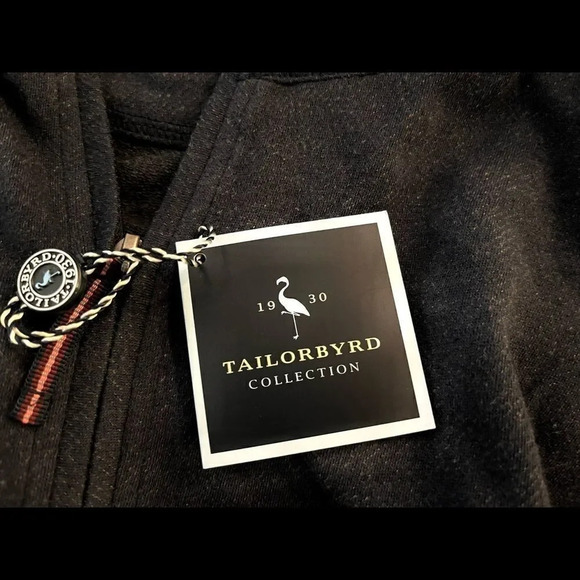 TaylorByrds  Mens Navy Blue 100% Cotton 1/4 Zip Pullover Size M - Picture 11 of 12